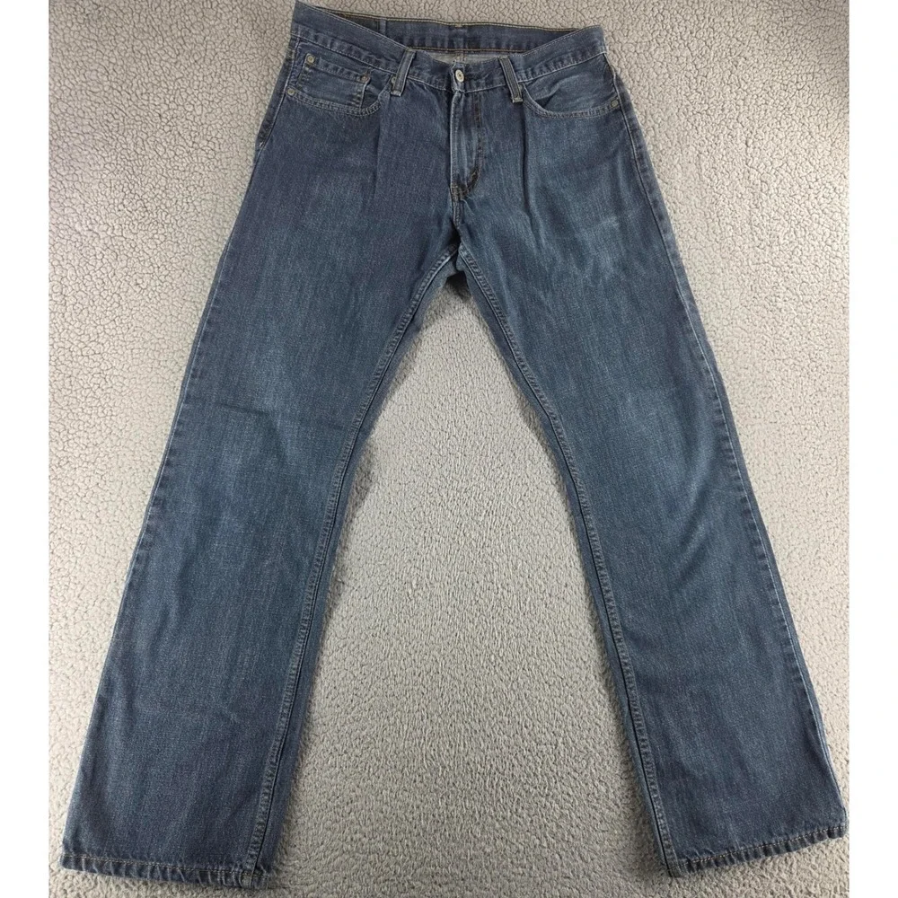 Levis 514 Straight Leg Jeans Mens 34x34 Dark Wash Blue Denim Western Work Pants